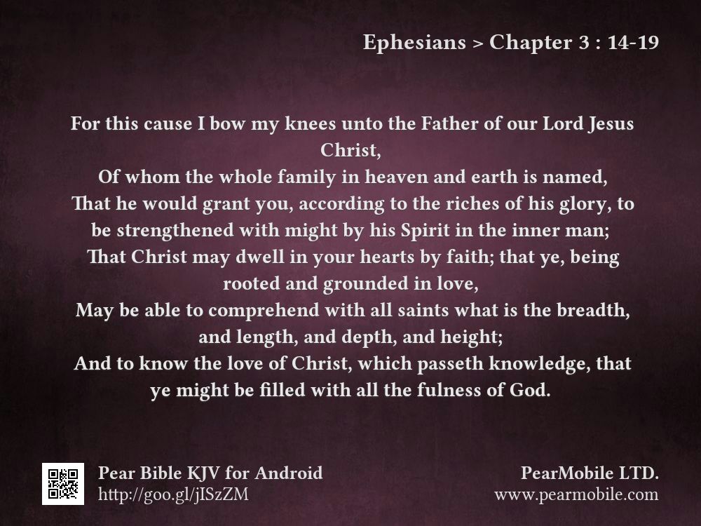 Ephesians, Chapter 3:14-19